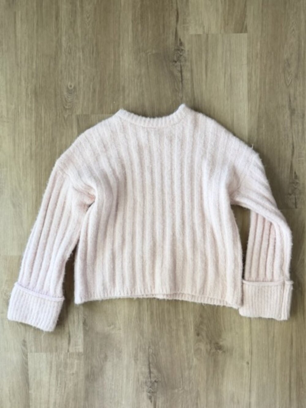 J.ING Blush Pink Chunky Ribbed Knit Sweater S/M